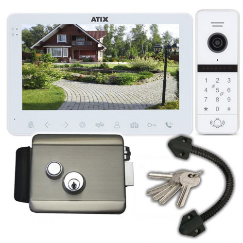 Комплект СКУД ATIX KIT-1 (монитор 7 дюймов/вызывная панель 115 градусов/электромеханический замок)