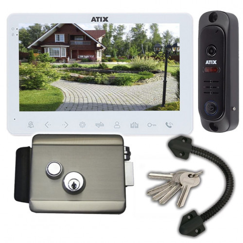 Комплект СКУД ATIX KIT-1 (монитор 7 дюймов/вызывная панель 110 градусов/электромеханический замок)