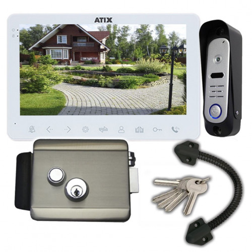 Комплект СКУД ATIX KIT-1 (монитор 7 дюймов/вызывная панель 110 градусов/электромеханический замок)