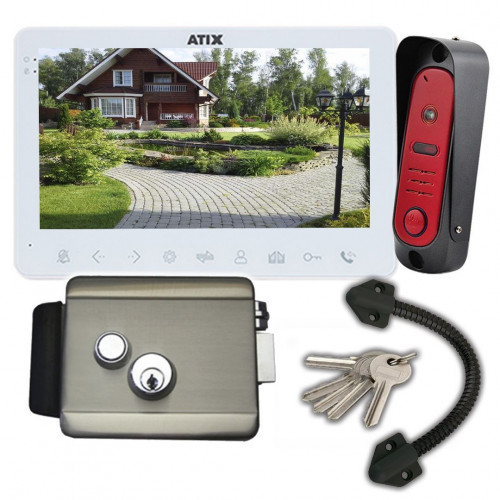 Комплект СКУД ATIX KIT-1 (монитор 7 дюймов/вызывная панель 110 градусов/электромеханический замок)