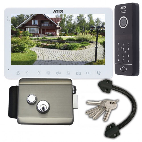 Комплект СКУД ATIX KIT-1 (монитор 7 дюймов/вызывная панель 115 градусов/электромеханический замок)