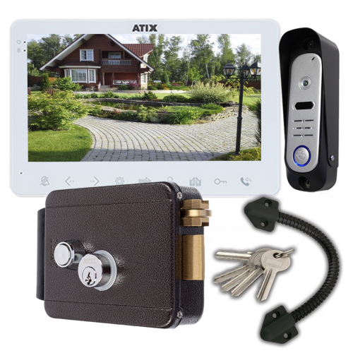 Комплект СКУД ATIX KIT-1 (монитор 7 дюймов/вызывная панель 110 градусов/электромеханический замок)