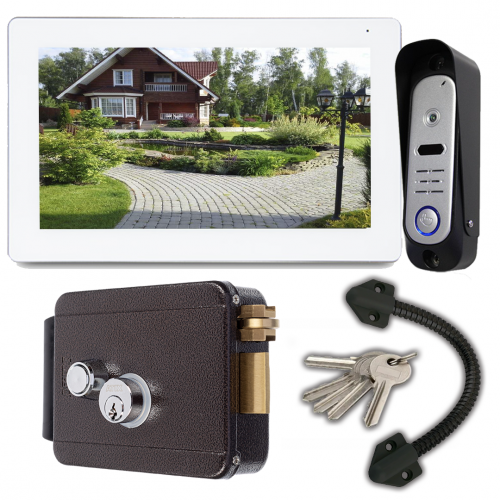 Комплект СКУД ATIX KIT-1 (монитор 10 дюймов/вызывная панель 110 градусов/электромеханический замок) (2)